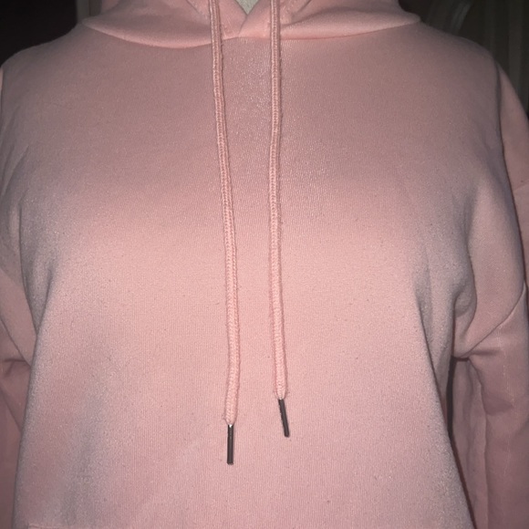 Have A Good Day SHEIN pink hoodie sweatshirt with red lettering & flowers Small - Picture 4 of 7